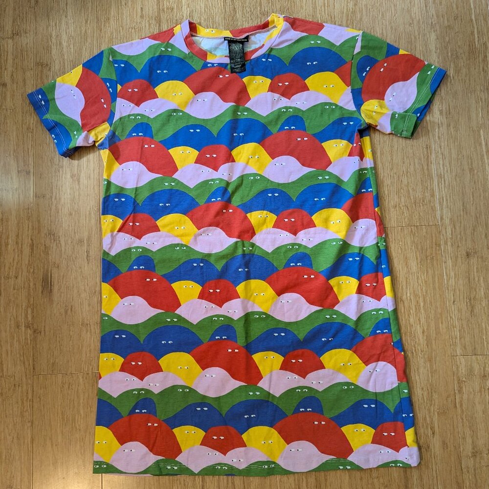 Nooworks Rainbow Lumps Tee Dress Large